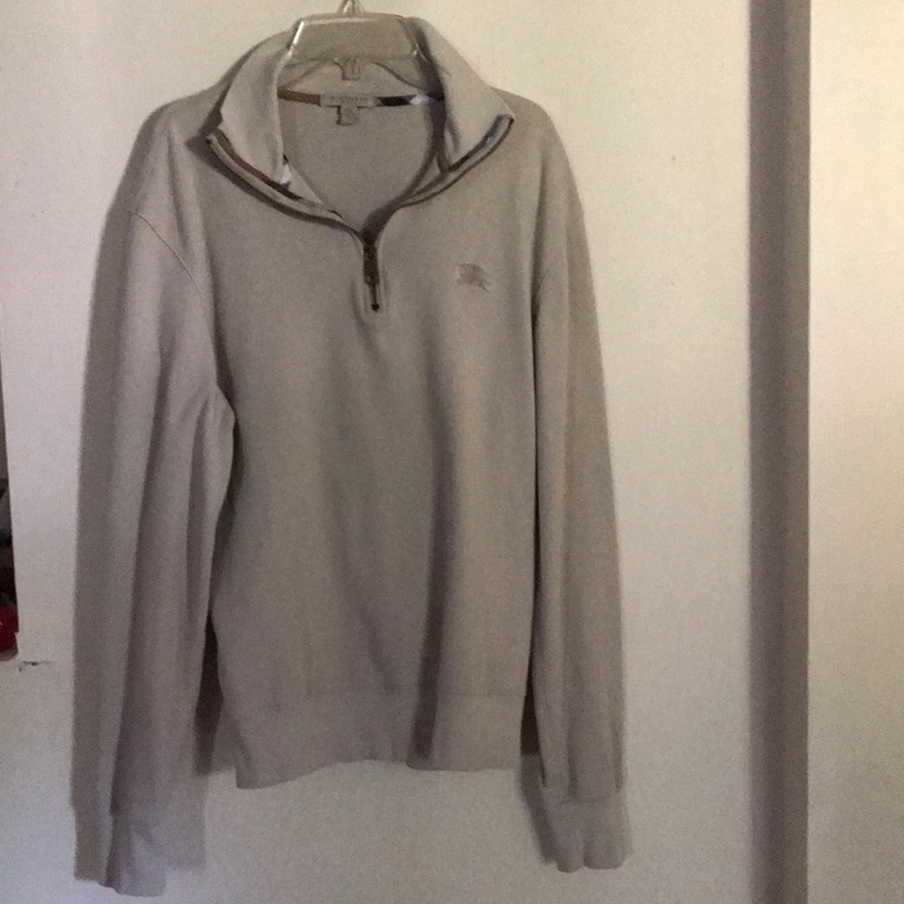 Burberry quarter zip shirt